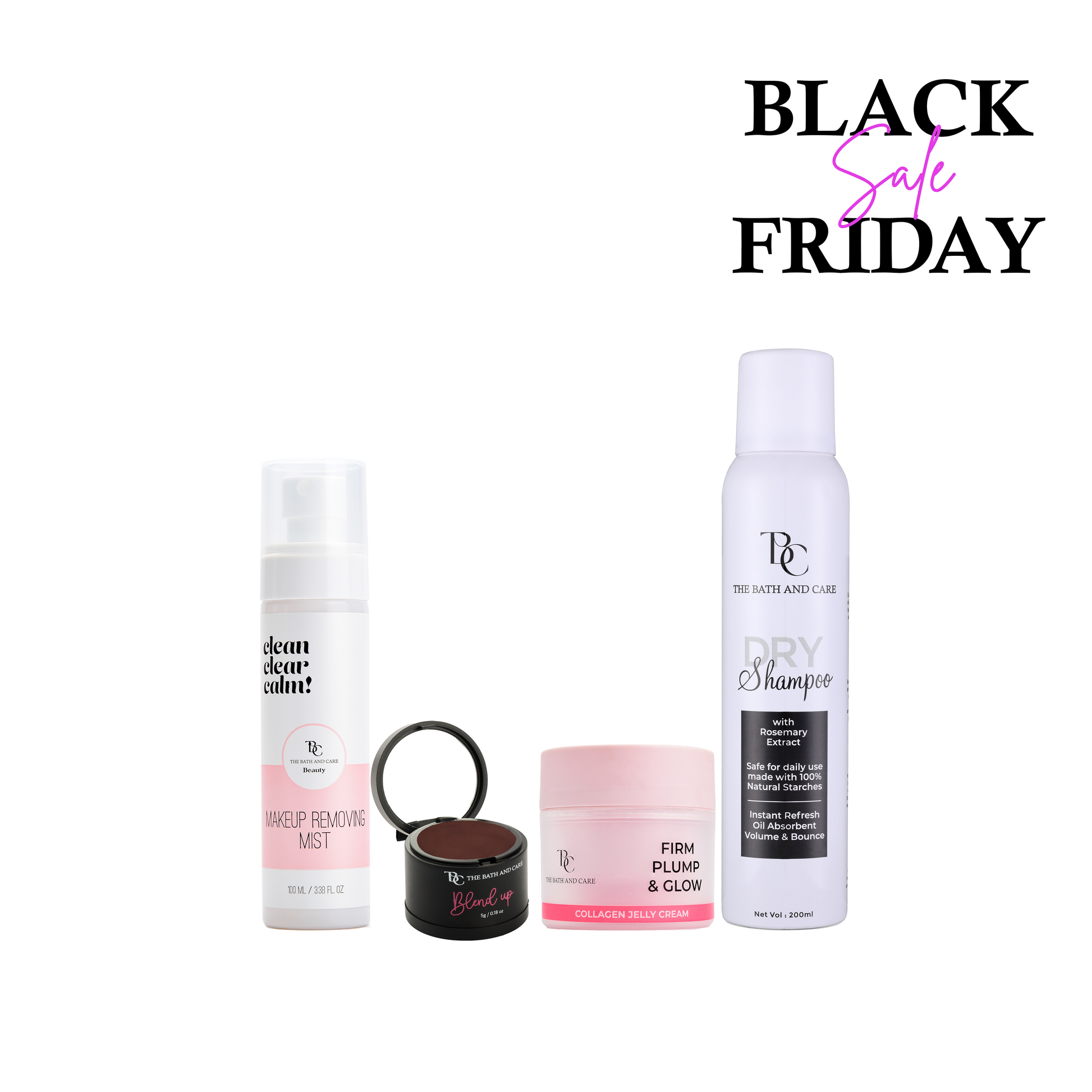 Dry shampoo + Collagen jelly + Makeup Remover Mist +  Brown Hair mud (BFS) The Bath and Care