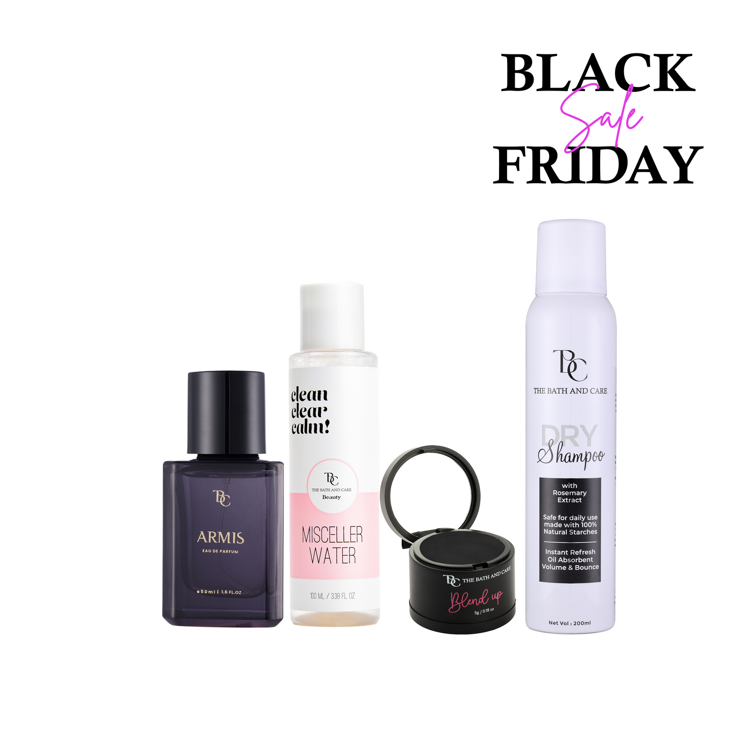 Dry shampoo + Black Hair Mud + Micellar Water + Armis (BFS) The Bath and Care