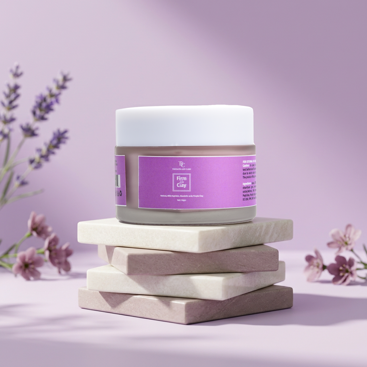 Firm Flex Clay -Purple Clay Facial Mask with Anti Ageing and Glowing Effect The Bath and Care