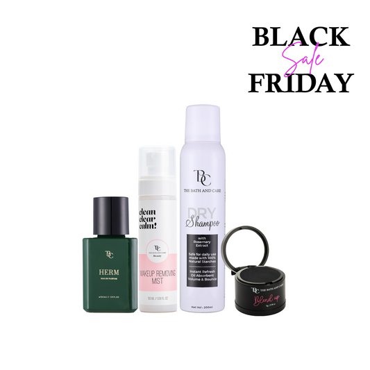Dry shampoo + Black Hair Mud + Makeup Removing Mist + Herm (BFS) The Bath and Care