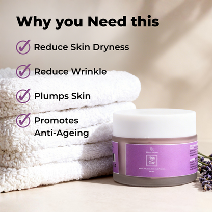 Firm Flex Clay -Purple Clay Facial Mask with Anti Ageing and Glowing Effect The Bath and Care