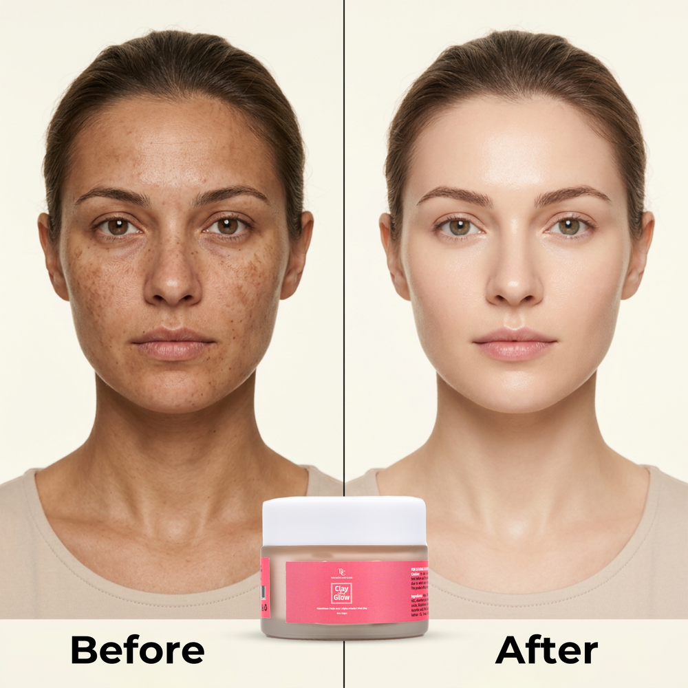 Clay and Glow -Pink Clay Facial Mask with Glow, Oil Balance & Gentle Detox for All Skin Types The Bath and Care