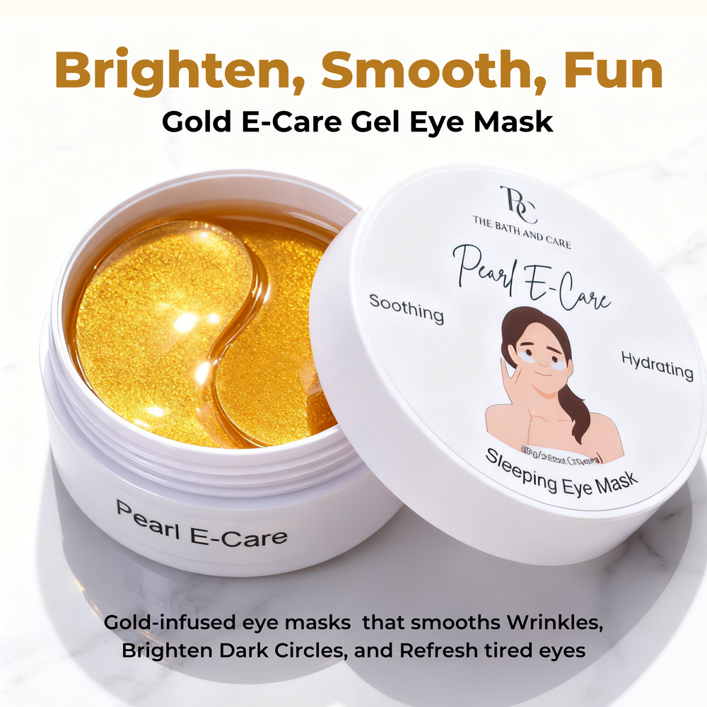 Gold E-Care Gel Eye Mask – Reduces Dark Circles, Puffiness, Fine Lines – Hydrating, Brightening The Bath and Care