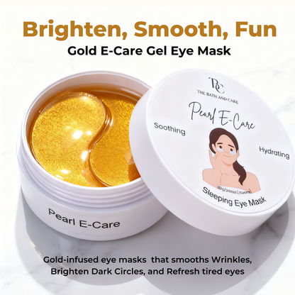 Gold E-Care Gel Eye Mask – Reduces Dark Circles, Puffiness, Fine Lines – Hydrating, Brightening The Bath and Care