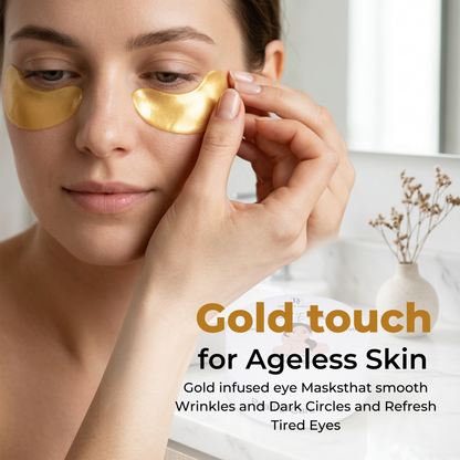Gold E-Care Gel Eye Mask – Reduces Dark Circles, Puffiness, Fine Lines – Hydrating, Brightening The Bath and Care