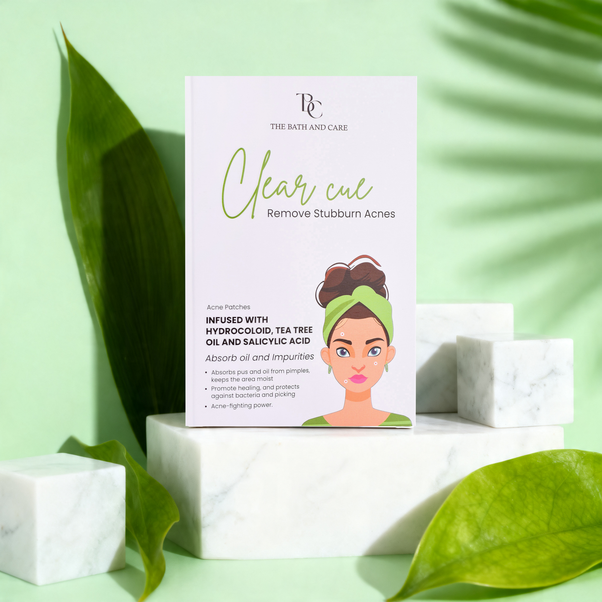 Clear Cue Acne Patches – Overnight Pimple Solution with Hydrocolloid Technology The Bath and Care
