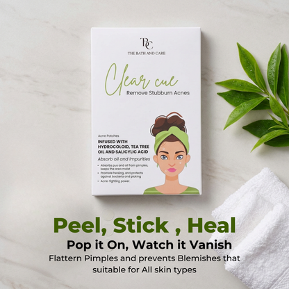 Clear Cue Acne Patches – Overnight Pimple Solution with Hydrocolloid Technology The Bath and Care