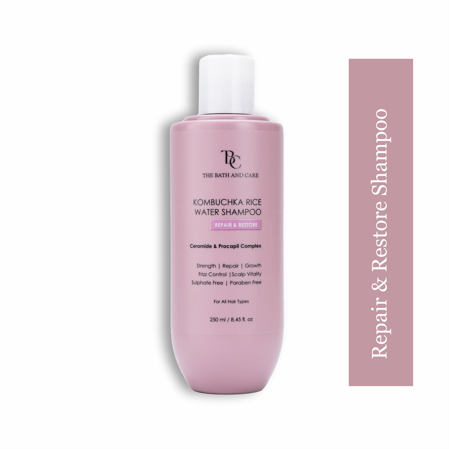 Kombuchka Rice Water Shampoo - Repair & Restore Shampoo for Dry and Damaged Hair, Strengthen, Hydrate & Protect Hair The Bath and Care
