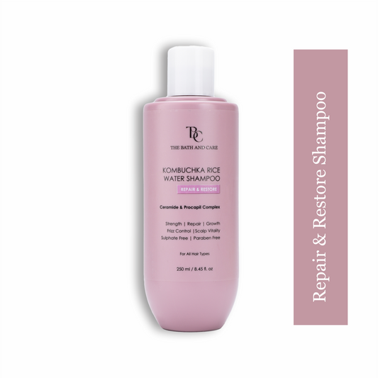 Kombuchka Rice Water Shampoo - Repair & Restore Shampoo for Dry and Damaged Hair, Strengthen, Hydrate & Protect Hair The Bath and Care
