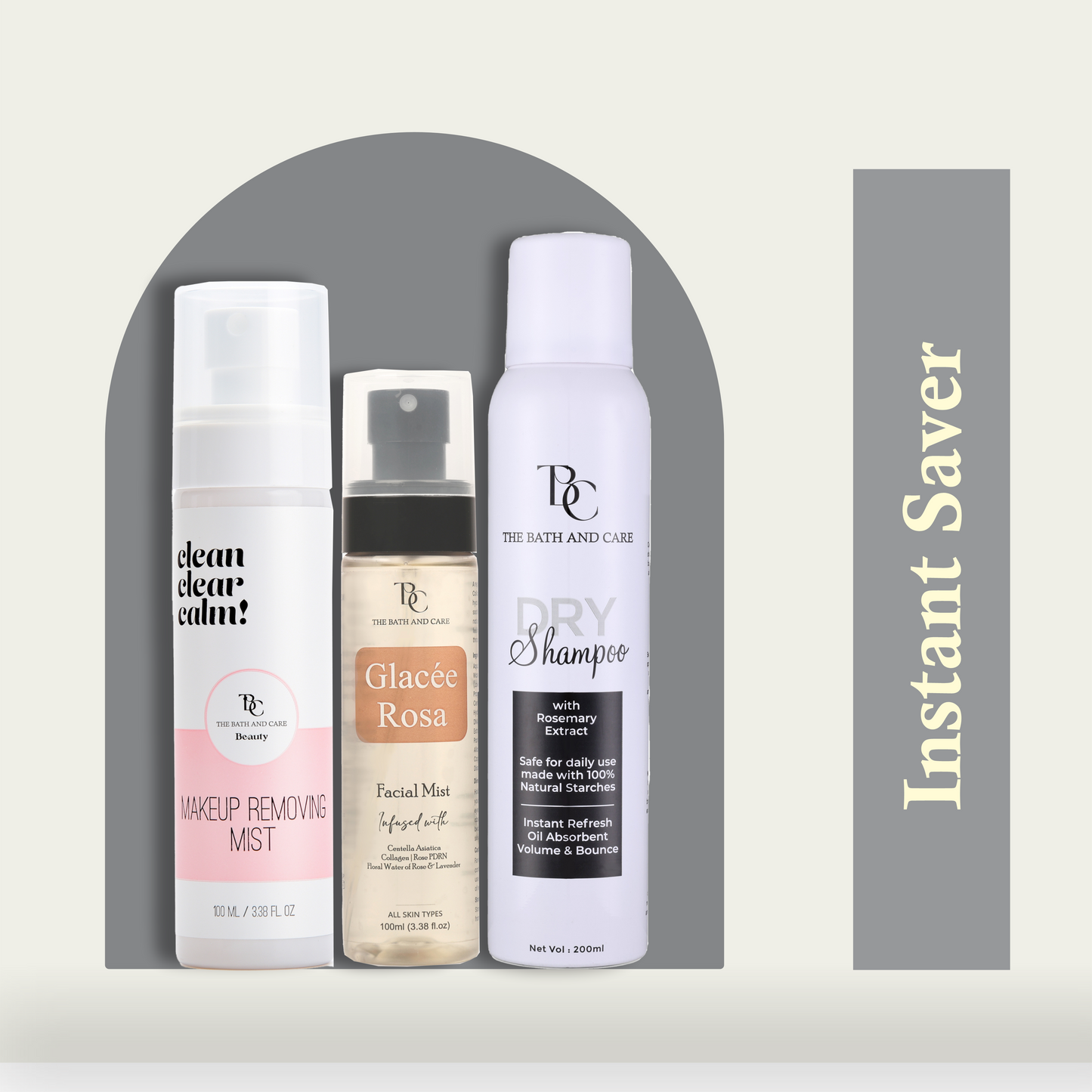 Dry Shampoo+ Glacee Rose + Makeup Remover Mist The Bath and Care