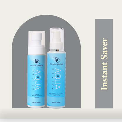 Aqua Moisturizing Cleanser + Toner Combo The Bath And Care