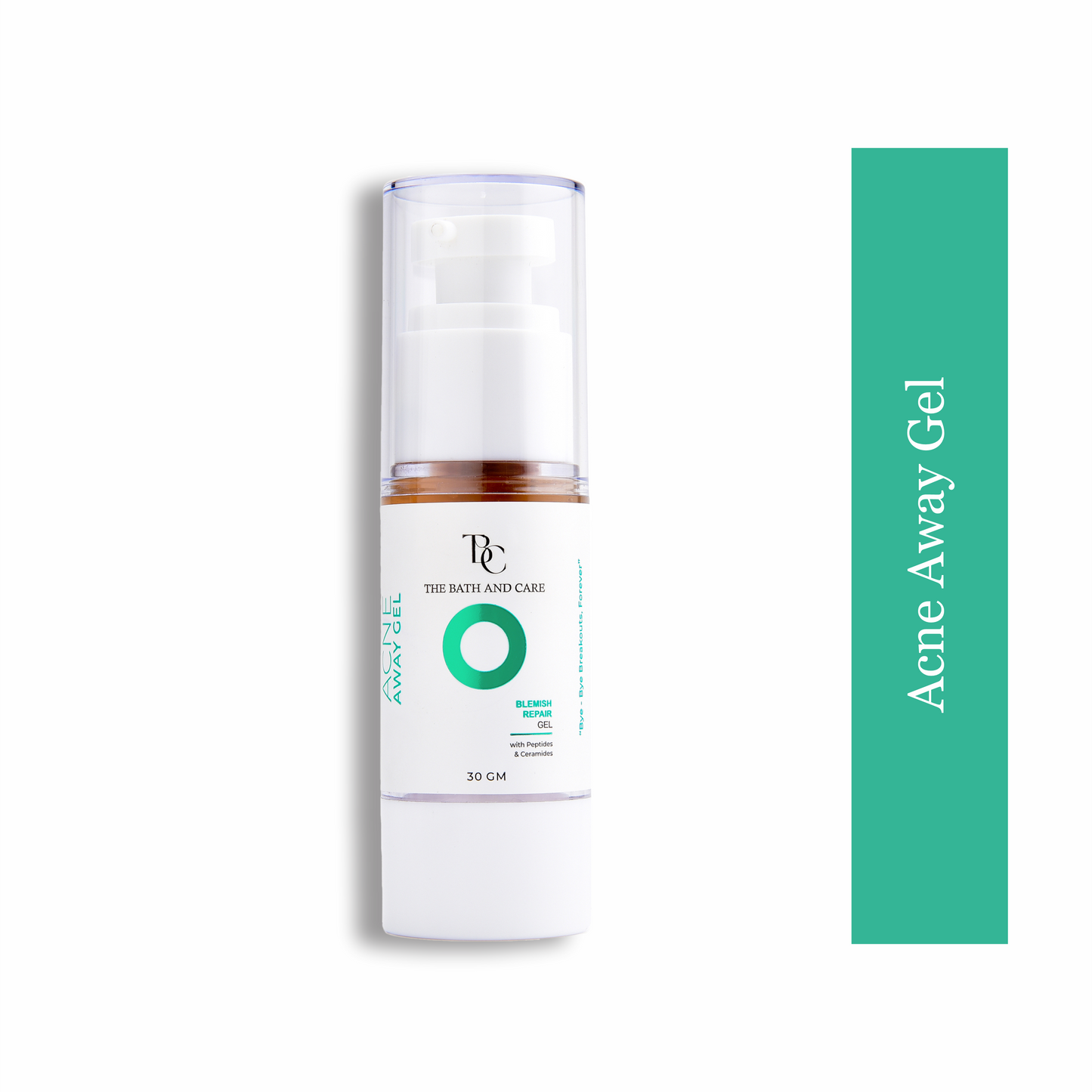 Acne Away Gel – Anti Acne Face Gel with Aloe Vera, Tea Tree, Clove Oil, Peptides & Ceramides The Bath and Care