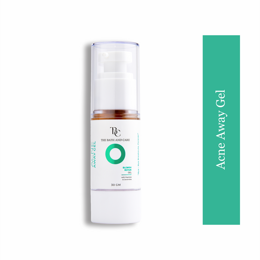 Acne Away Gel – Anti Acne Face Gel with Aloe Vera, Tea Tree, Clove Oil, Peptides & Ceramides The Bath and Care