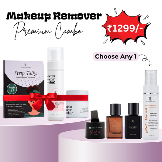 1 Makeup Remover Mist + 1 Nose Strips + 1 Makeup Remover Balm + 1 Best Seller @ 1299/- The Bath and Care