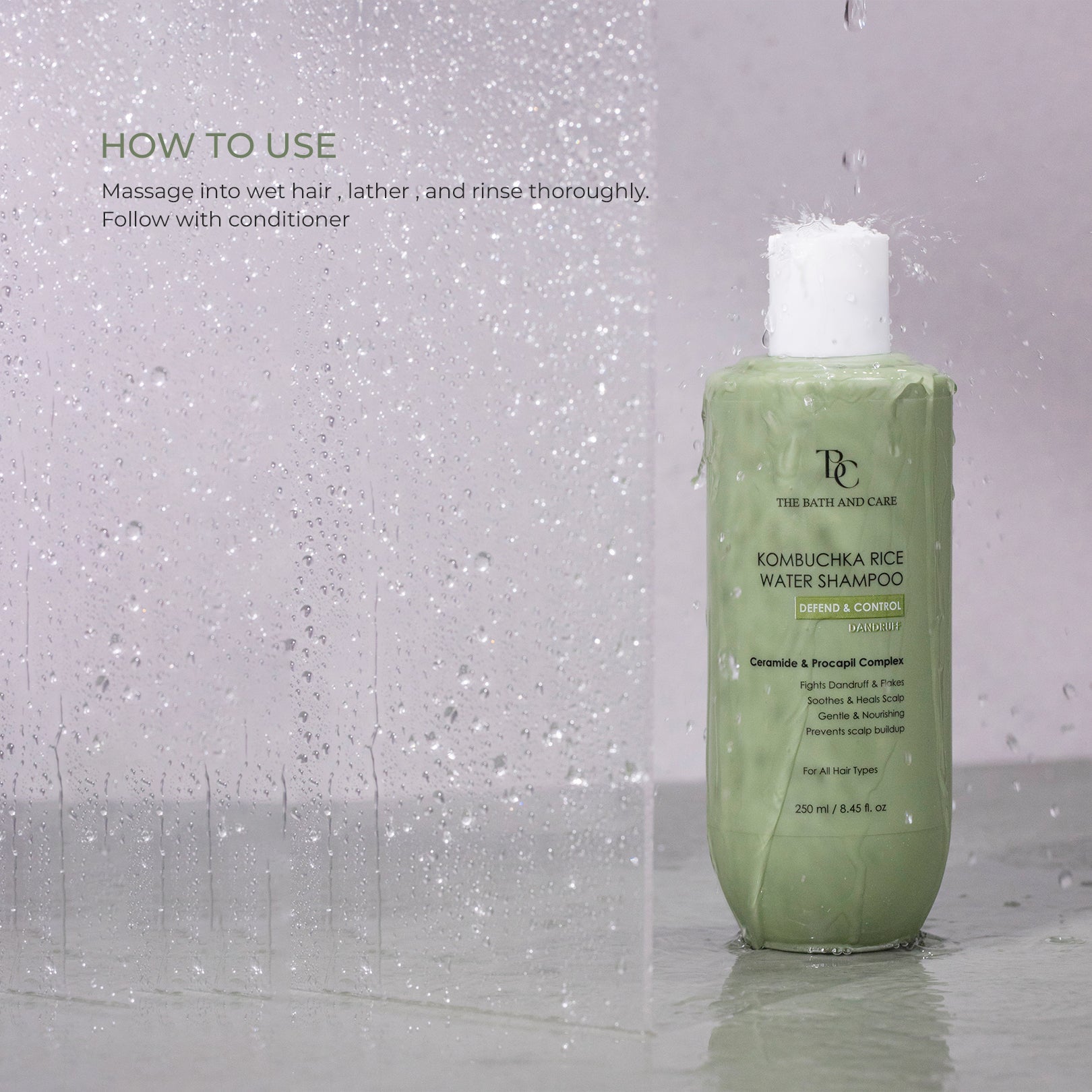 KOMBUCHKA RICE WATER SHAMPOO - DEFEND AND CONTROL The Bath and Care