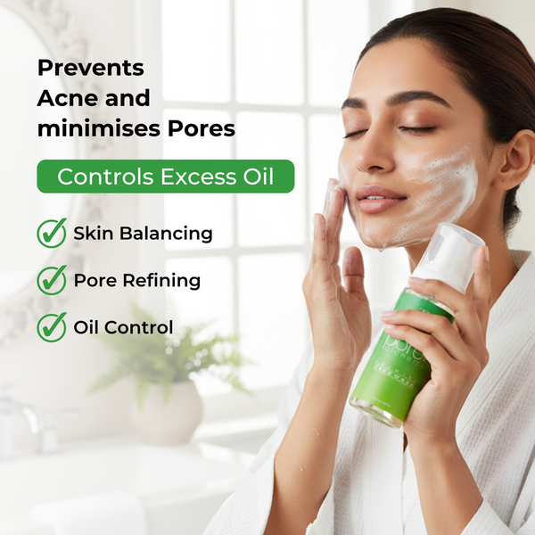Oil Control Foaming Face Wash with Tea Tree Extract for Pore Minimizing The Bath and Care
