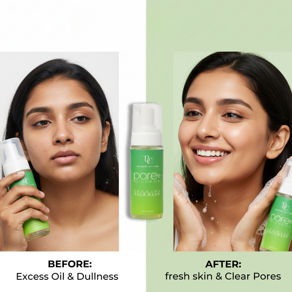 Oil Control Foaming Face Wash with Tea Tree Extract for Pore Minimizing The Bath and Care