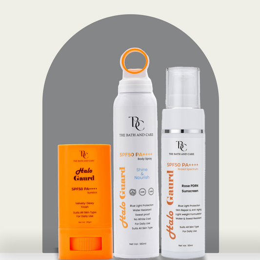 Combo of Halo Guard Sunspray & Sunscreen & Sunstick The Bath and Care