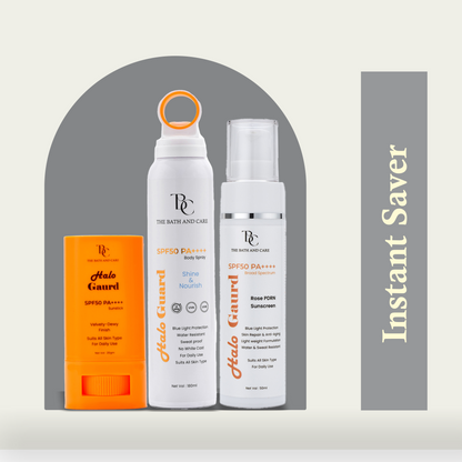 Combo of Halo Guard Sunspray & Sunscreen & Sunstick The Bath and Care