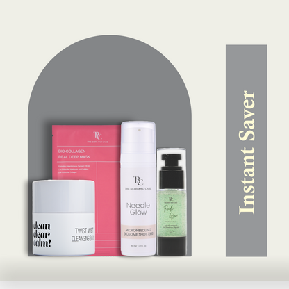 Makeup Remover Balm + Needle Glow + Collagen Sheet Mask + Reedle Scrub The Bath and Care