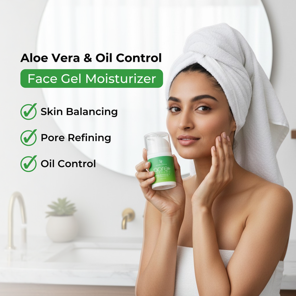Aloe Vera & Oil Control Face Gel Moisturizer for Pore Minimizer The Bath and Care