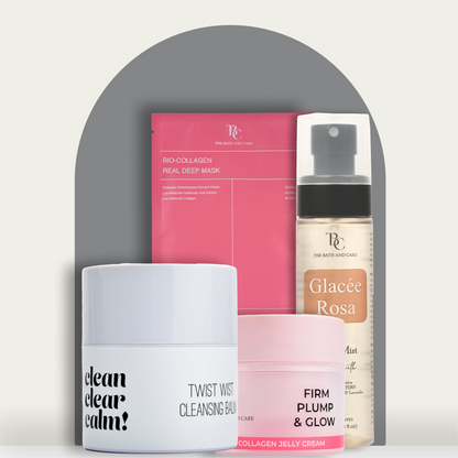 Makeup Remover Balm + Glacee Rose + Collagen Sheet Mask + Collagen Jelly The Bath and Care