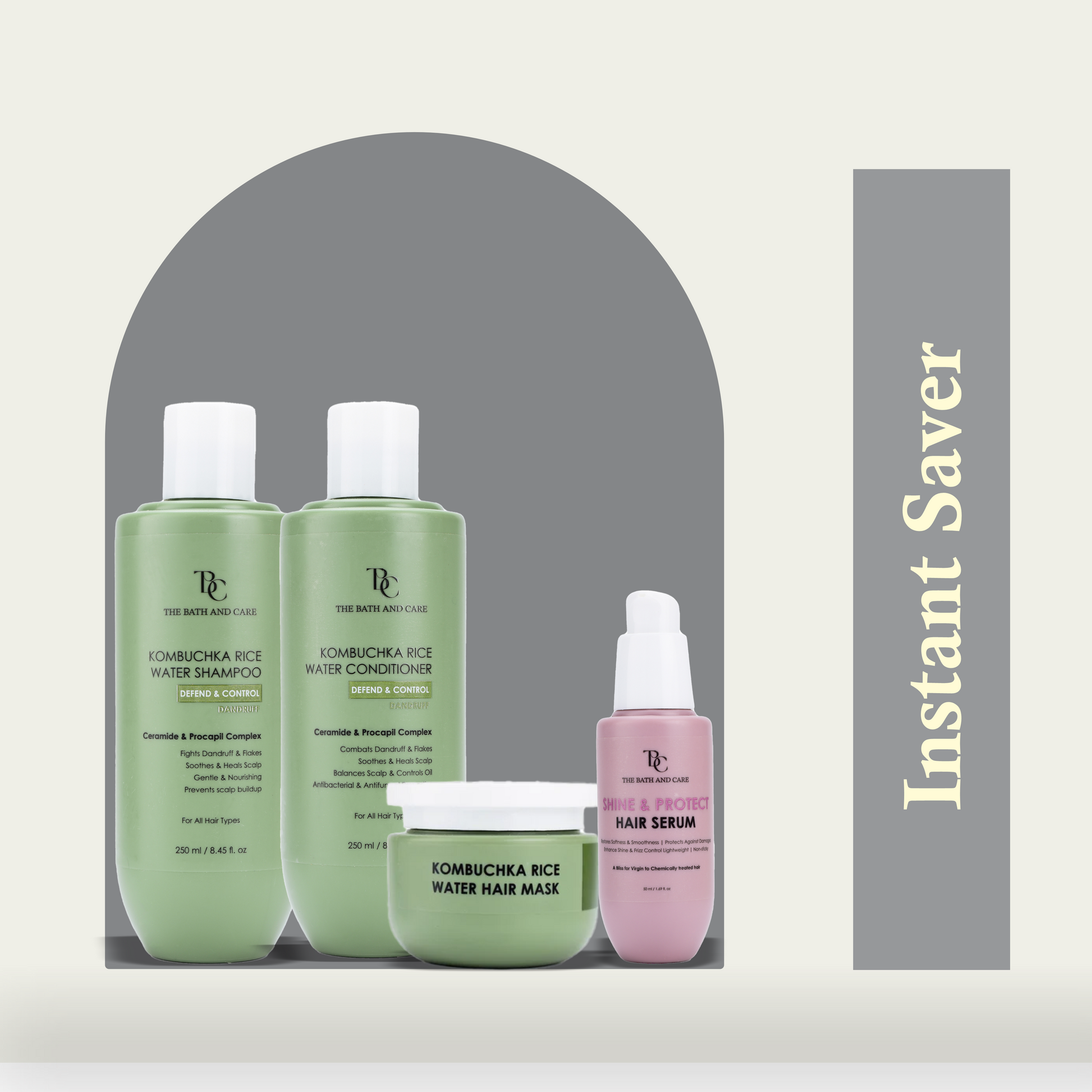 DEFEND AND CONTROL Hair Shampoo + Conditioner + Hair Mask + Serum The Bath and Care