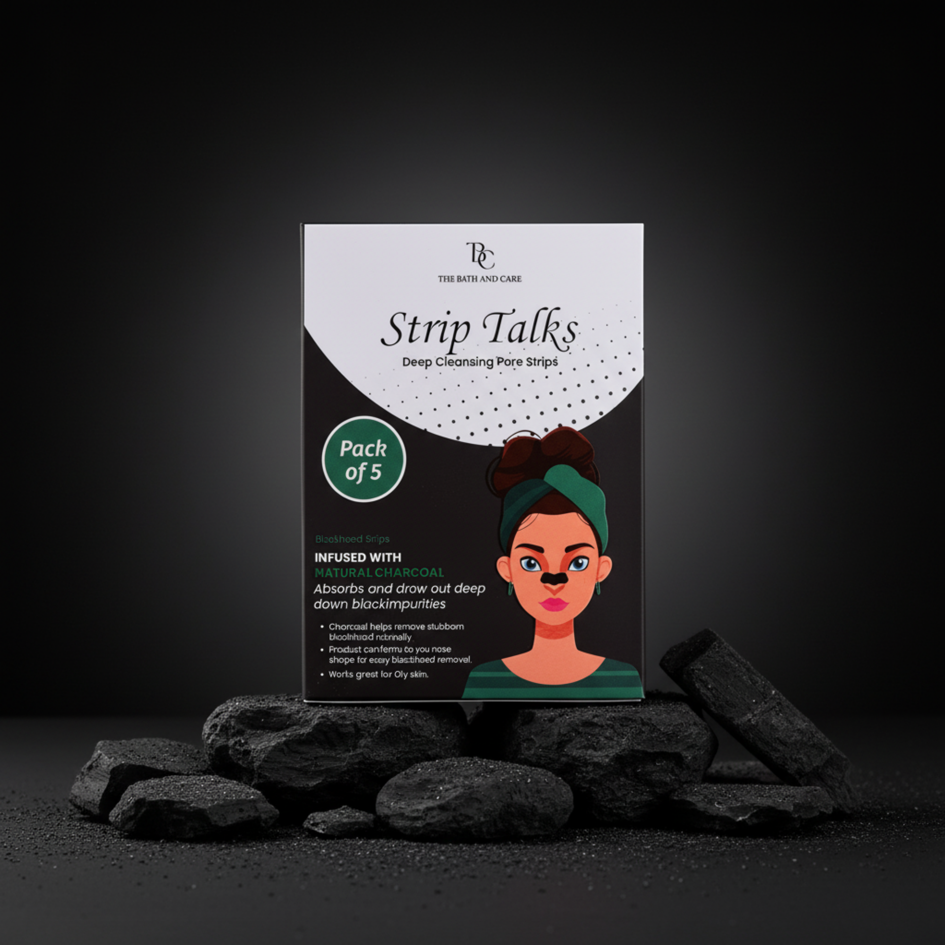 Deep Cleansing Charcoal Nose Strips - Nose Blackheads & Pores Remover - Strip Talks The Bath and Care