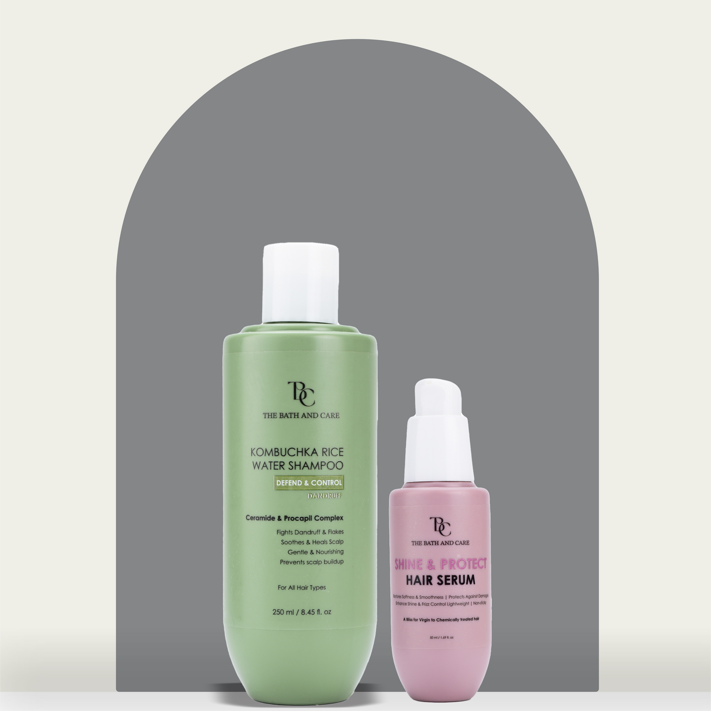 KOMBUCHKA RICE WATER DEFEND AND CONTROL Hair Shampoo + Hair Serum The Bath and Care