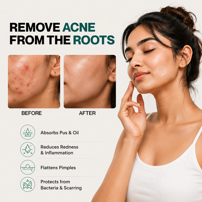 Clear Cue Acne Patches â€“ Overnight Pimple Solution with Hydrocolloid Technology The Bath and Care