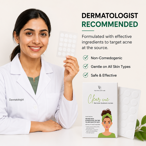 Clear Cue Acne Patches â€“ Overnight Pimple Solution with Hydrocolloid Technology The Bath and Care