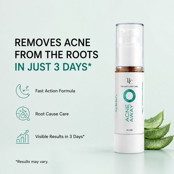 Acne Away Gel â€“ Anti Acne Face Gel with Aloe Vera, Tea Tree, Clove Oil, Peptides & Ceramides The Bath and Care