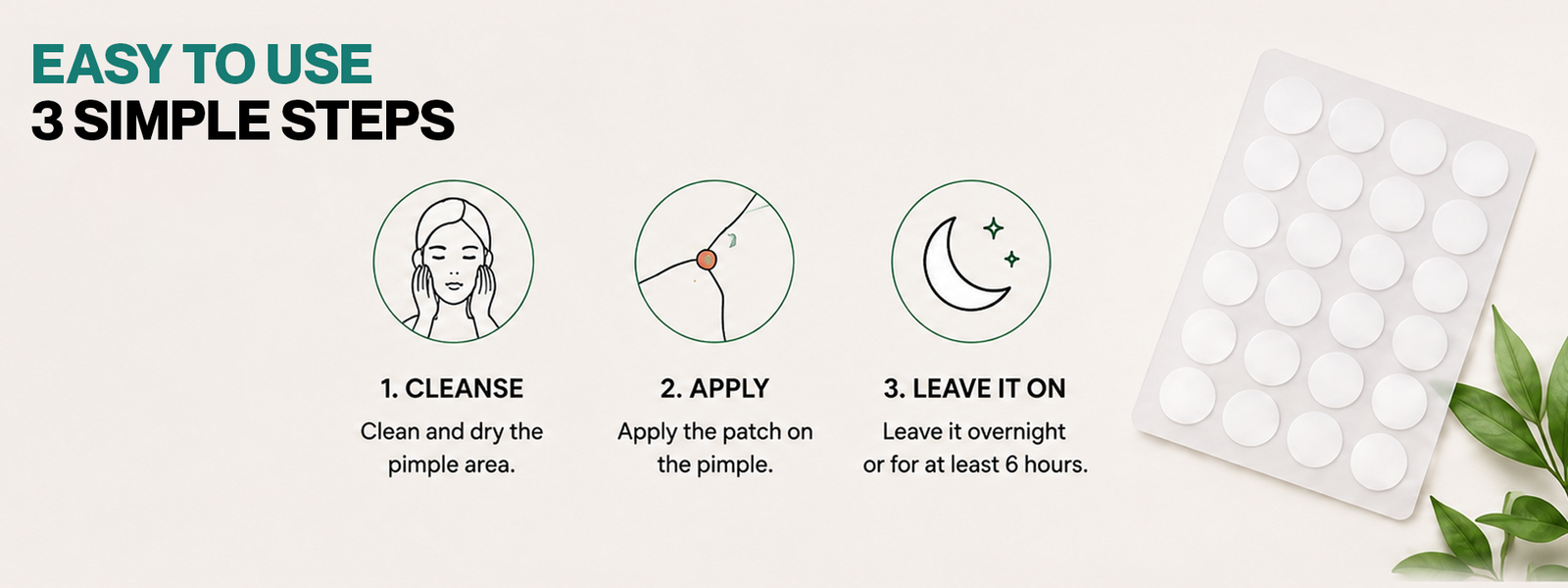 Clear Cue Hydrocolloid Acne Patches for Overnight Spot Care