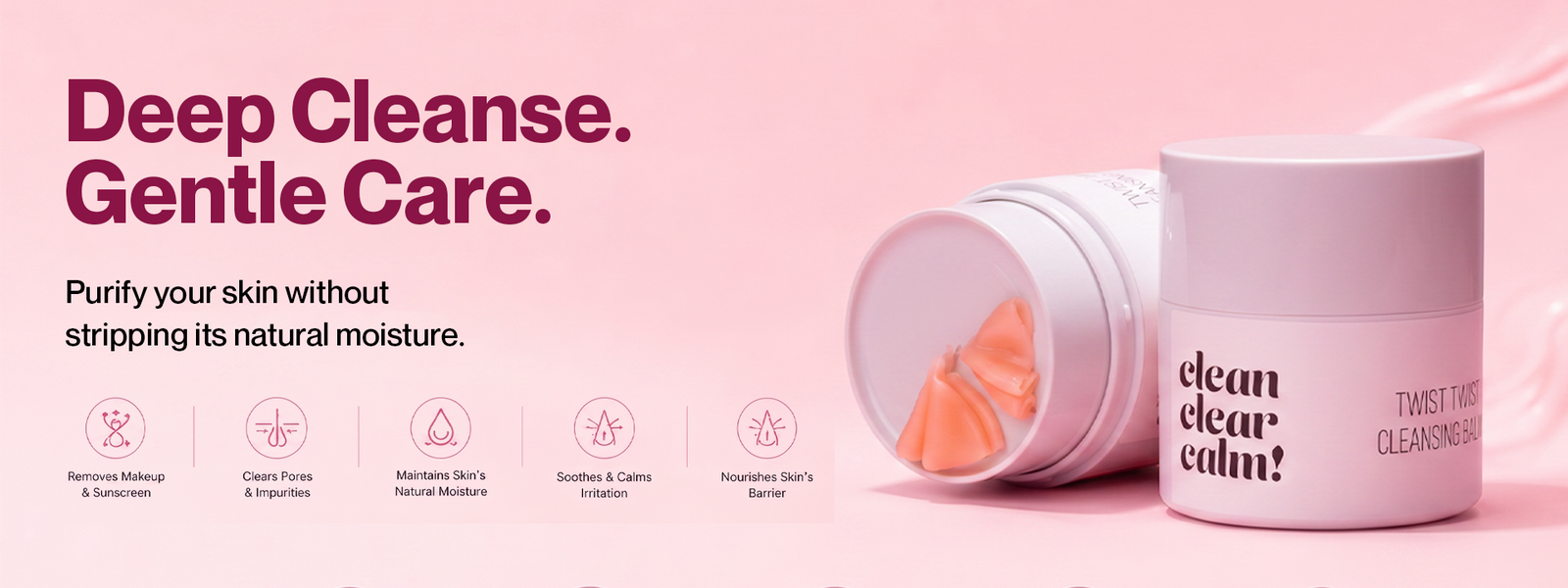 Makeup Remover Cleansing Balm for Waterproof Makeup