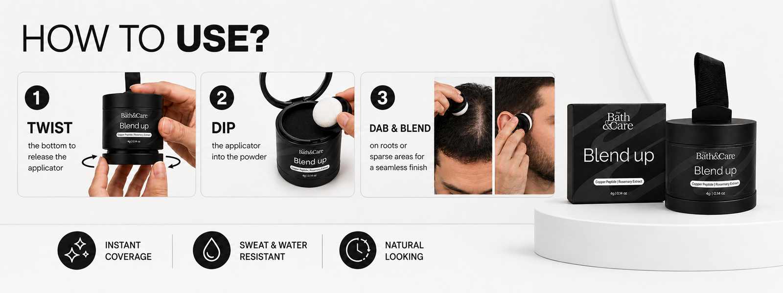 Buy Dry Shampoo and Get Blend Up - Hair Cover Up Powder Free