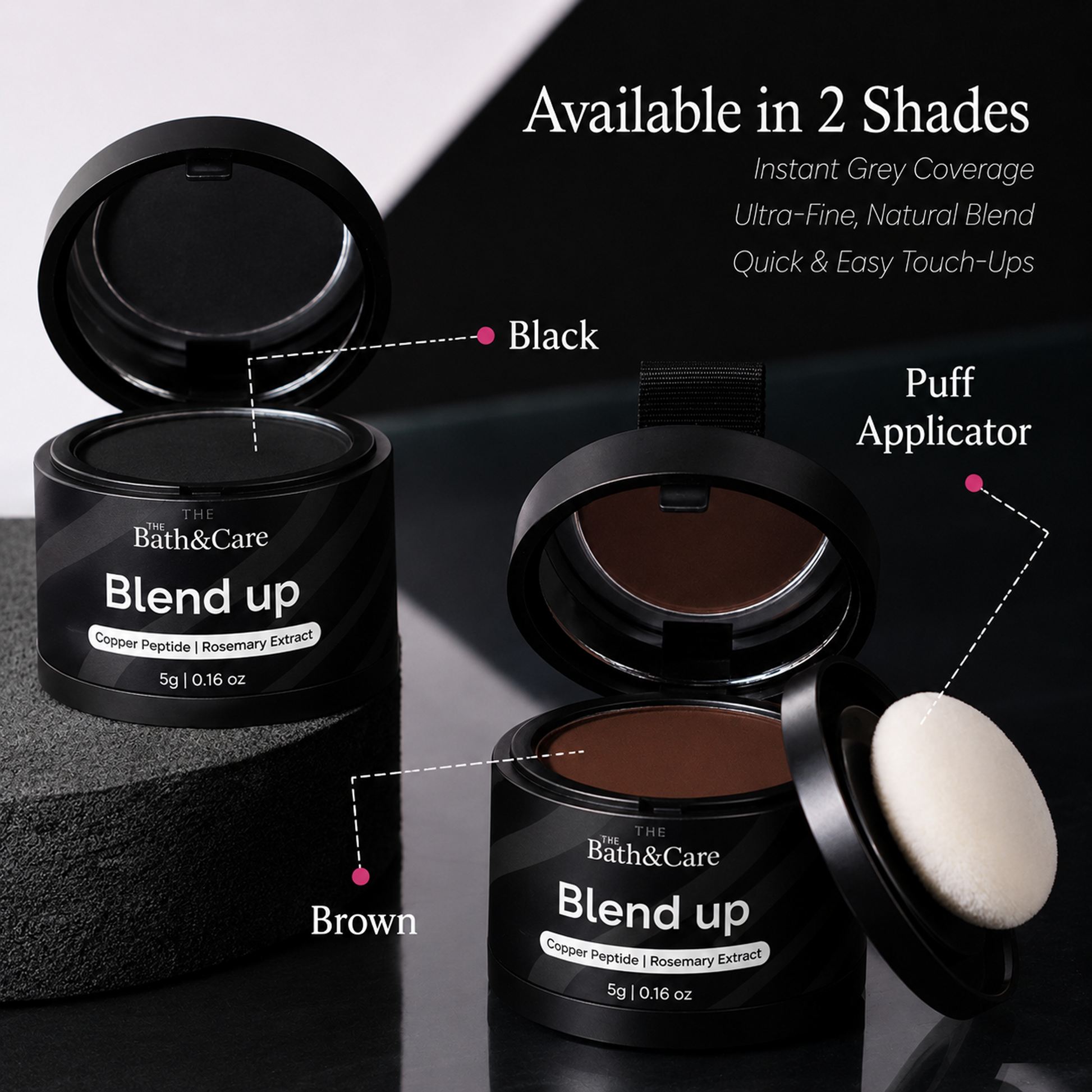 Blend Up - Hair Root Touch Up Powder, Covers Grey Hair, Roots & Bald Spots Instantly The Bath and Care