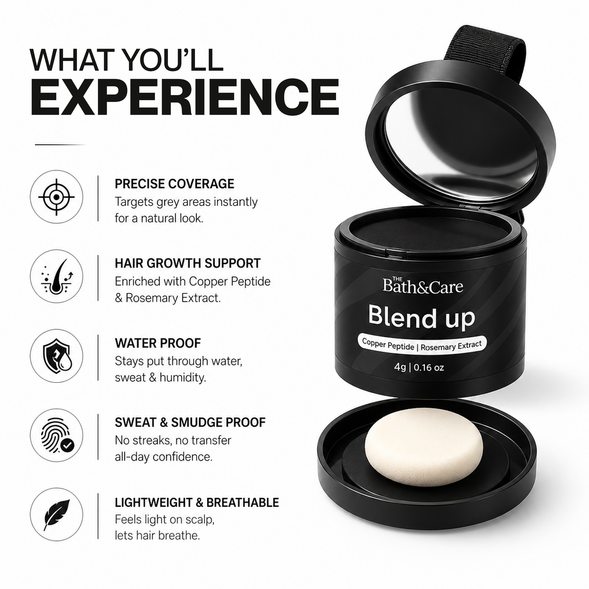 Blend Up Hair Root Touch-Up Powder for Grey Coverage The Bath and Care