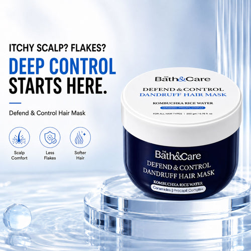 Kombuchka Rice Water Anti-Dandruff Hair Mask - Defend and Control - Reduces Flakes, and Promotes Healthy Hair Growth The Bath and Care