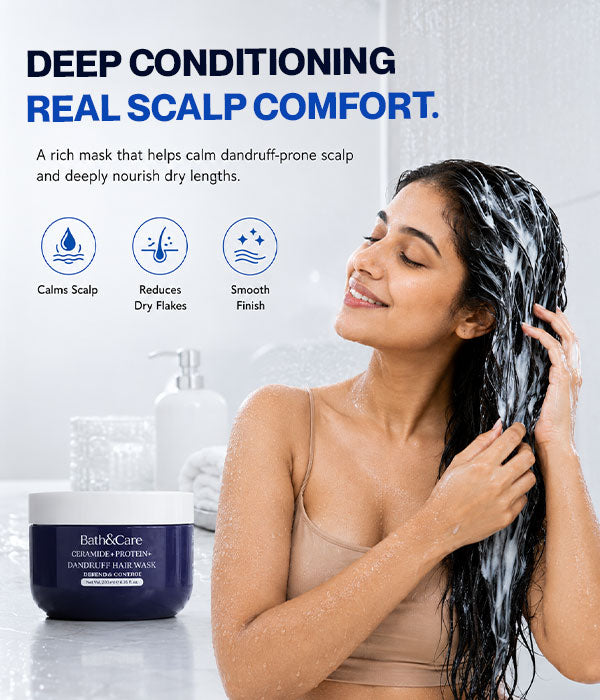 Rice Water Anti-Dandruff Hair Mask for Flaky & Oily Scalp – Reduces Dandruff, Scalp Flakes & Strengthens Hair | Kombuchka Defend & Control