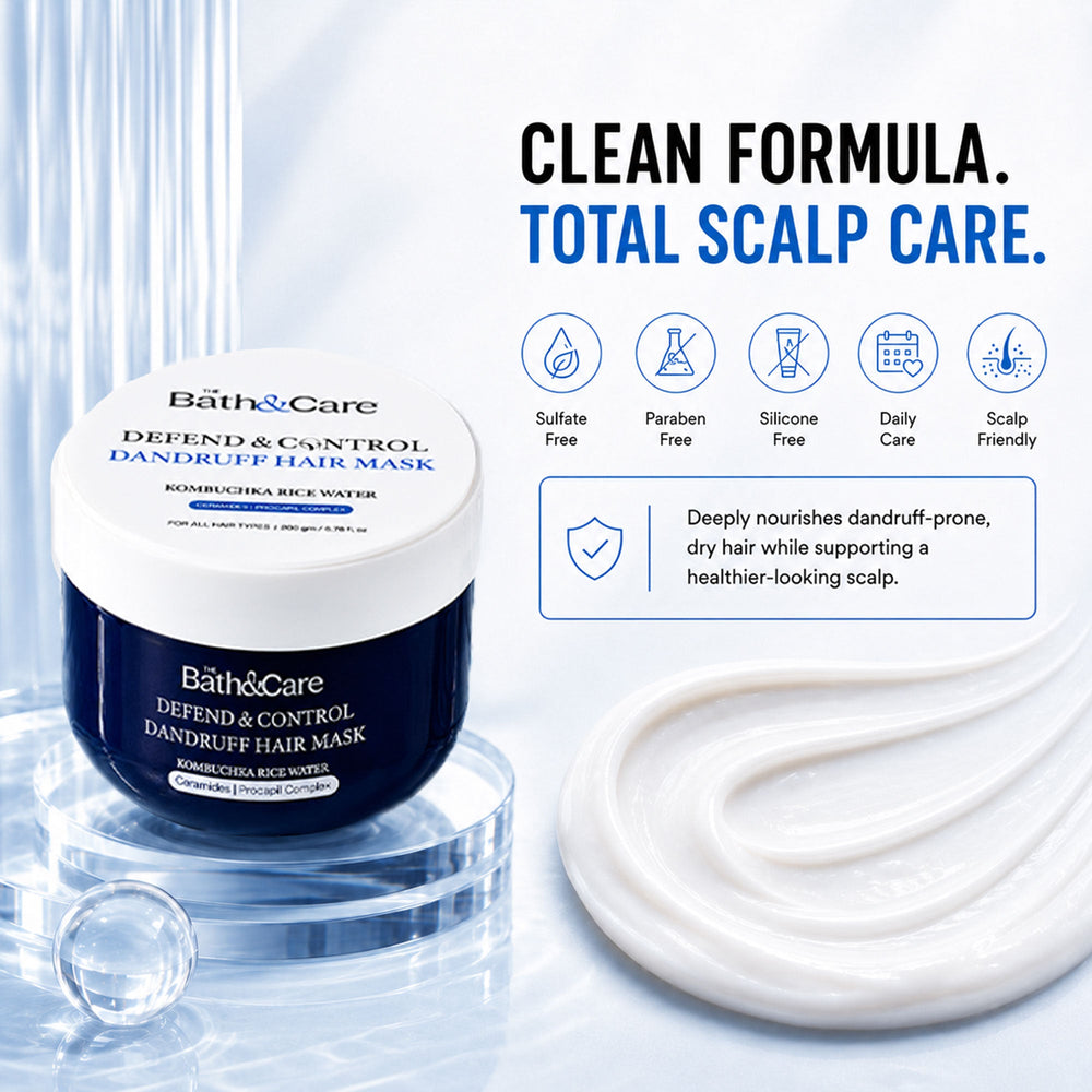 Kombuchka Rice Water Anti-Dandruff Hair Mask - Defend and Control - Reduces Flakes, and Promotes Healthy Hair Growth The Bath and Care