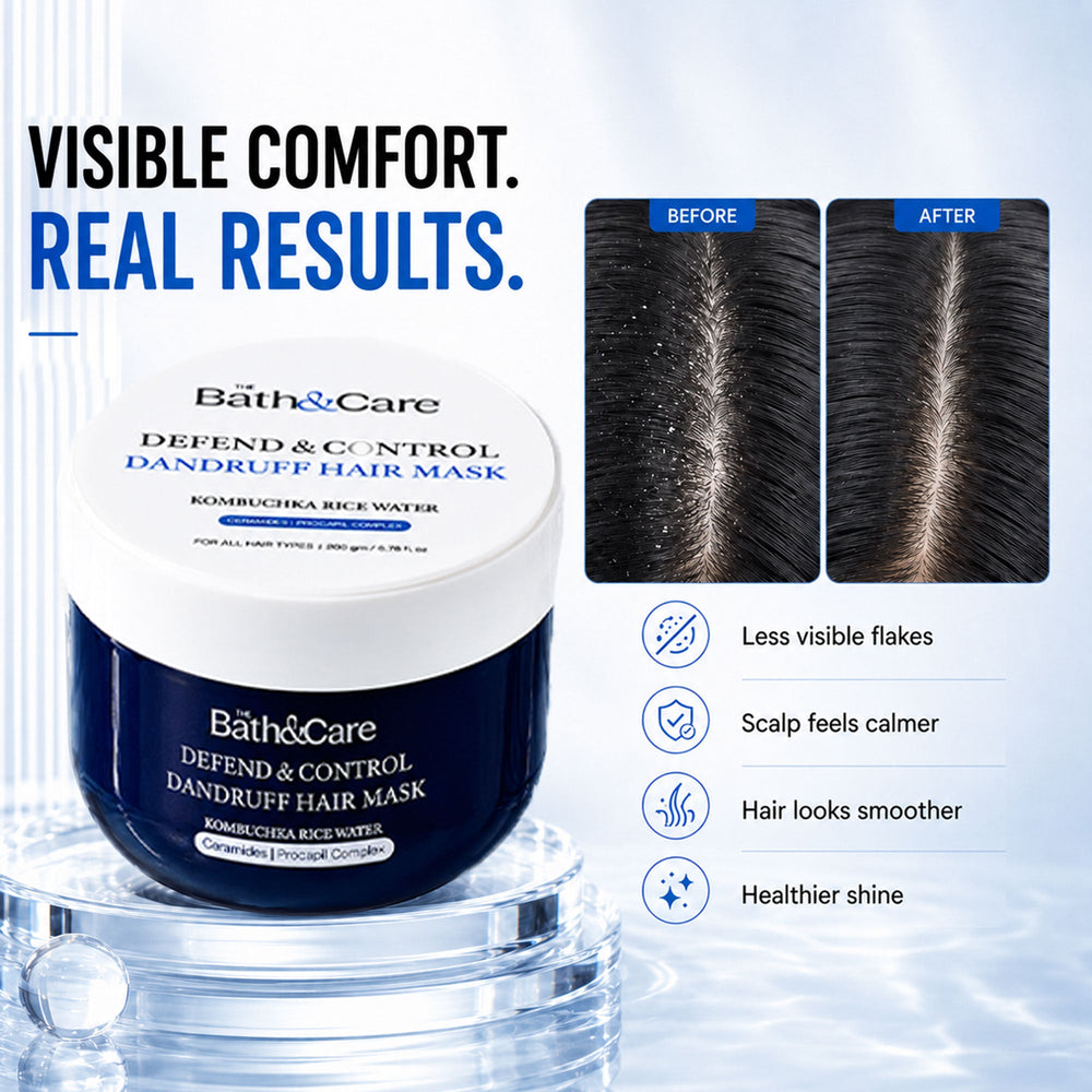 Kombuchka Rice Water Anti-Dandruff Hair Mask - Defend and Control - Reduces Flakes, and Promotes Healthy Hair Growth The Bath and Care