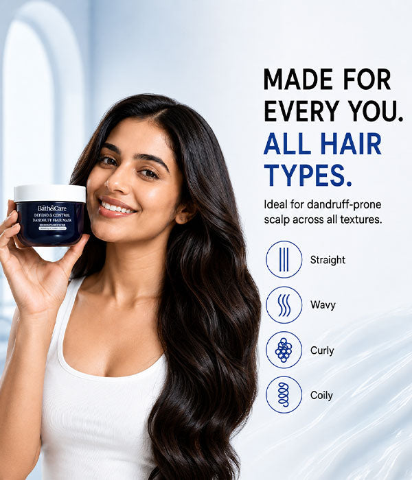 Rice Water Anti-Dandruff Hair Mask for Flaky & Oily Scalp – Reduces Dandruff, Scalp Flakes & Strengthens Hair | Kombuchka Defend & Control