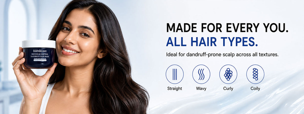 Rice Water Anti-Dandruff Hair Mask for Flaky & Oily Scalp – Reduces Dandruff, Scalp Flakes & Strengthens Hair | Kombuchka Defend & Control