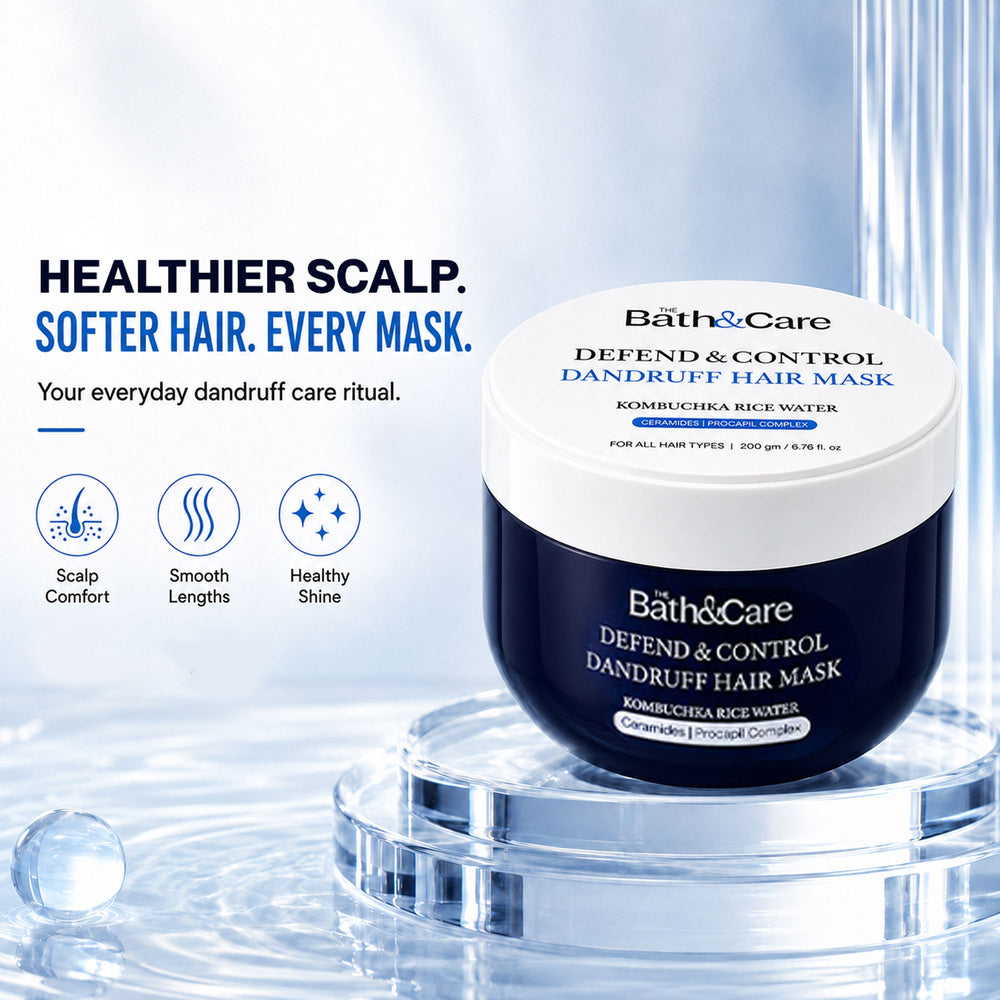Kombuchka Rice Water Anti-Dandruff Hair Mask - Defend and Control - Reduces Flakes, and Promotes Healthy Hair Growth The Bath and Care