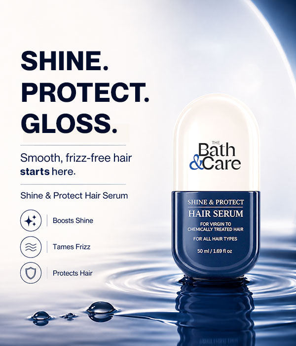 Shine & Protect Hair Serum for Frizzy, Dandruff-Prone Hair – Smooths, Adds Shine, Controls Frizz & Leaves Hair Silky