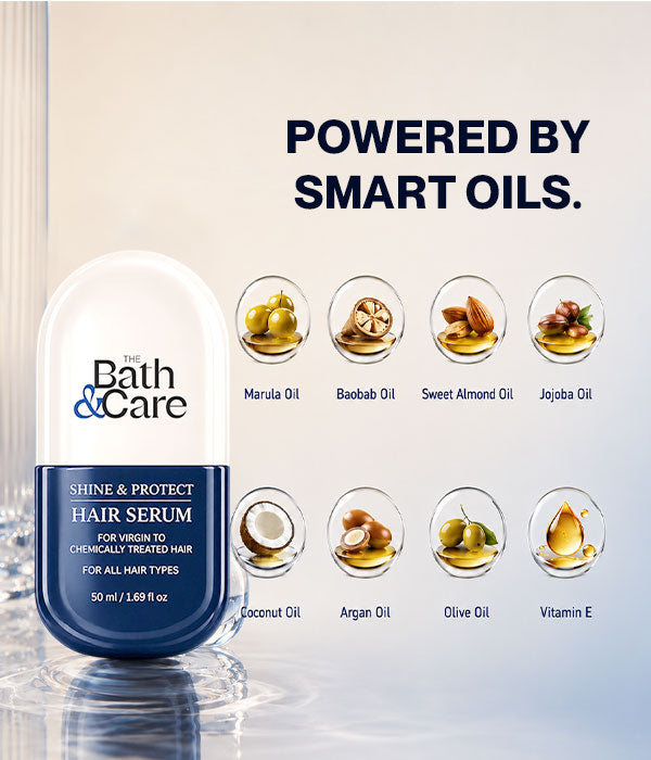 Shine & Protect Hair Serum for Frizzy, Dandruff-Prone Hair – Smooths, Adds Shine, Controls Frizz & Leaves Hair Silky