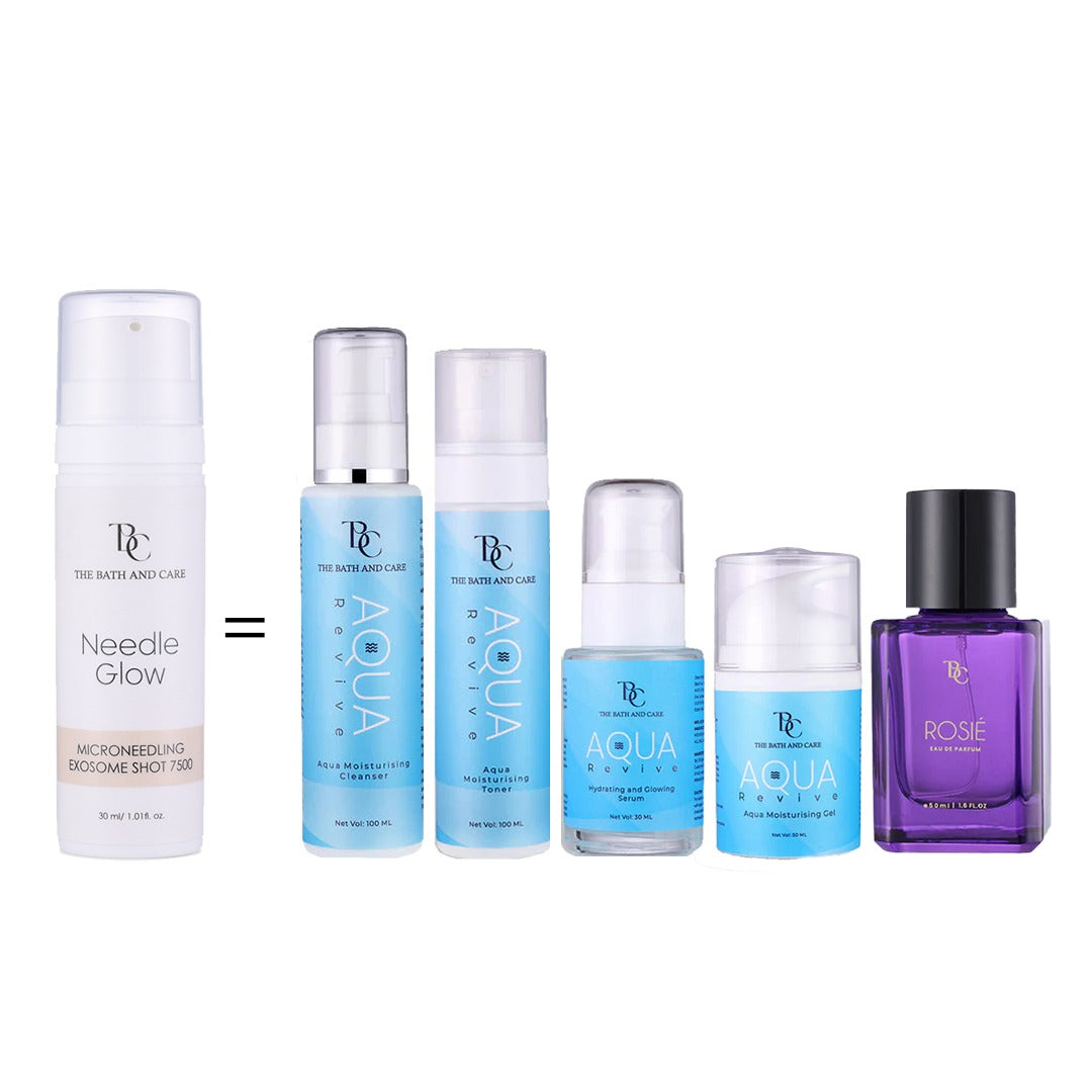 Buy Needle Glow & Get Entire Aqua Revive Range and Rosie Perfume FREE The Bath and Care