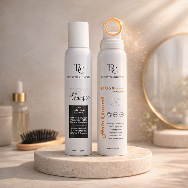 Combo of Dry Shampoo and  Sunscreen Spray The Bath and Care