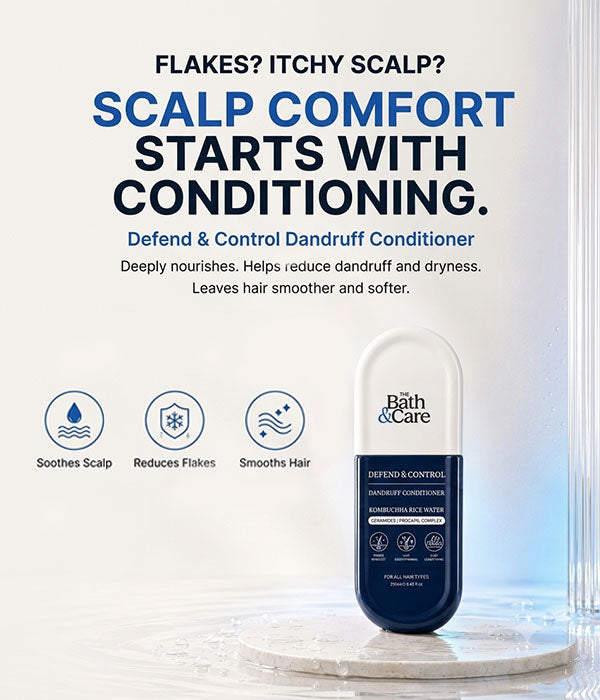 Kombuchka Rice Water Anti-Dandruff Conditioner – Defend & Control for Flaky, Oily Scalp, Helps Reduce Dandruff, Scalp Flakes & Excess Oil