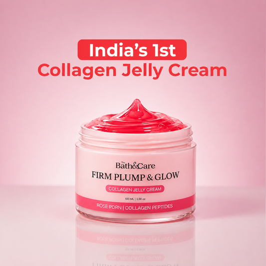 Firm Plump & Glow - Collagen Jelly Cream with Peptides, Caffeine & Moringa for Firm Glowing Skin | 100g The Bath and Care
